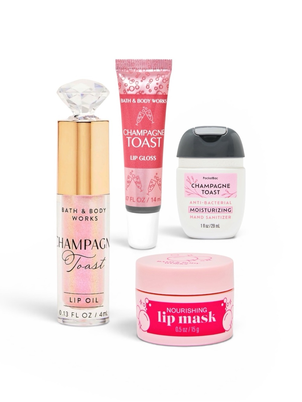 NEW Bath & Body Works Champagne Toast Lip Care Collection Set Bundle